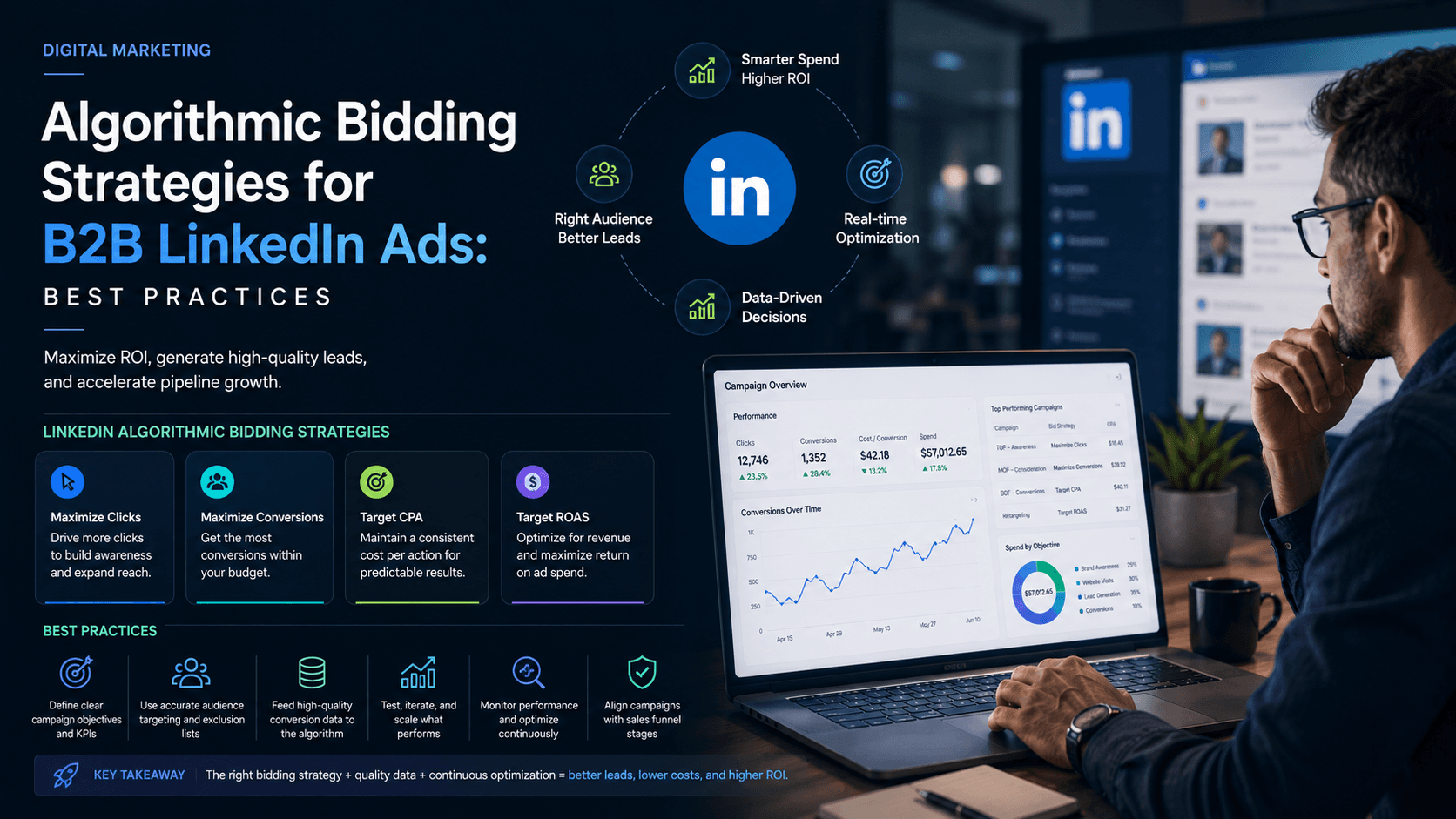 Algorithmic Bidding Strategies for B2B LinkedIn Ads: Best Practices Case Study | Magnence Algorithmic Bidding Strategies for B2B LinkedIn Ads: Best Practices Case Study | Copyright © Magnence