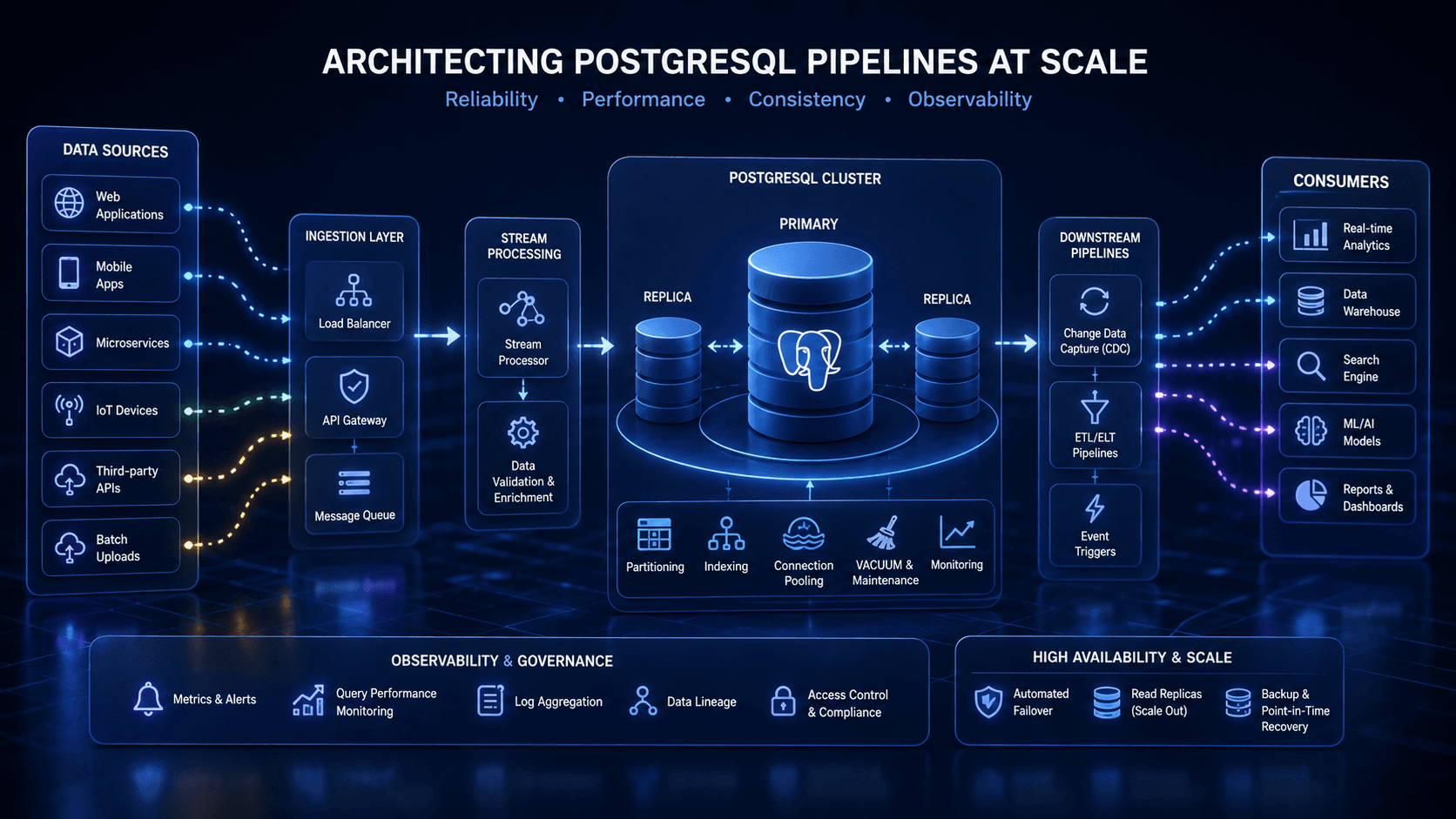 Architecting PostgreSQL Pipelines at Scale Case Study | Magnence Architecting PostgreSQL Pipelines at Scale Case Study | Copyright © Magnence