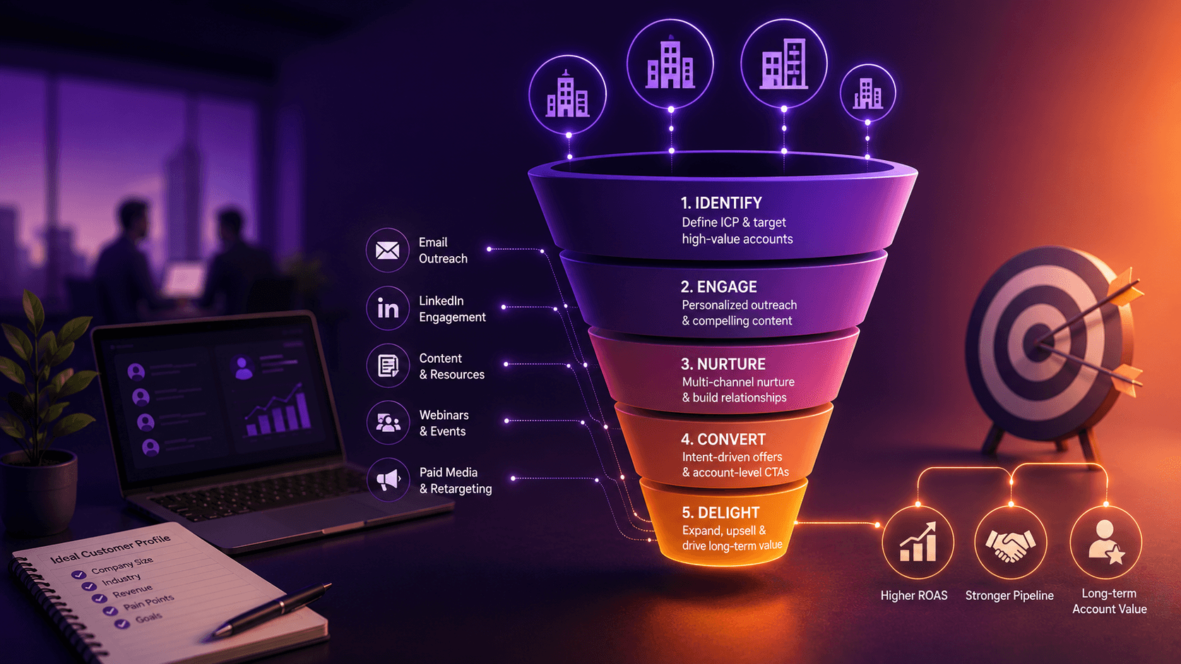Building High-ROAS Account-Based Marketing (ABM) Funnels: A Complete Guide Case Study | Magnence Building High-ROAS Account-Based Marketing (ABM) Funnels: A Complete Guide Case Study | Copyright © Magnence