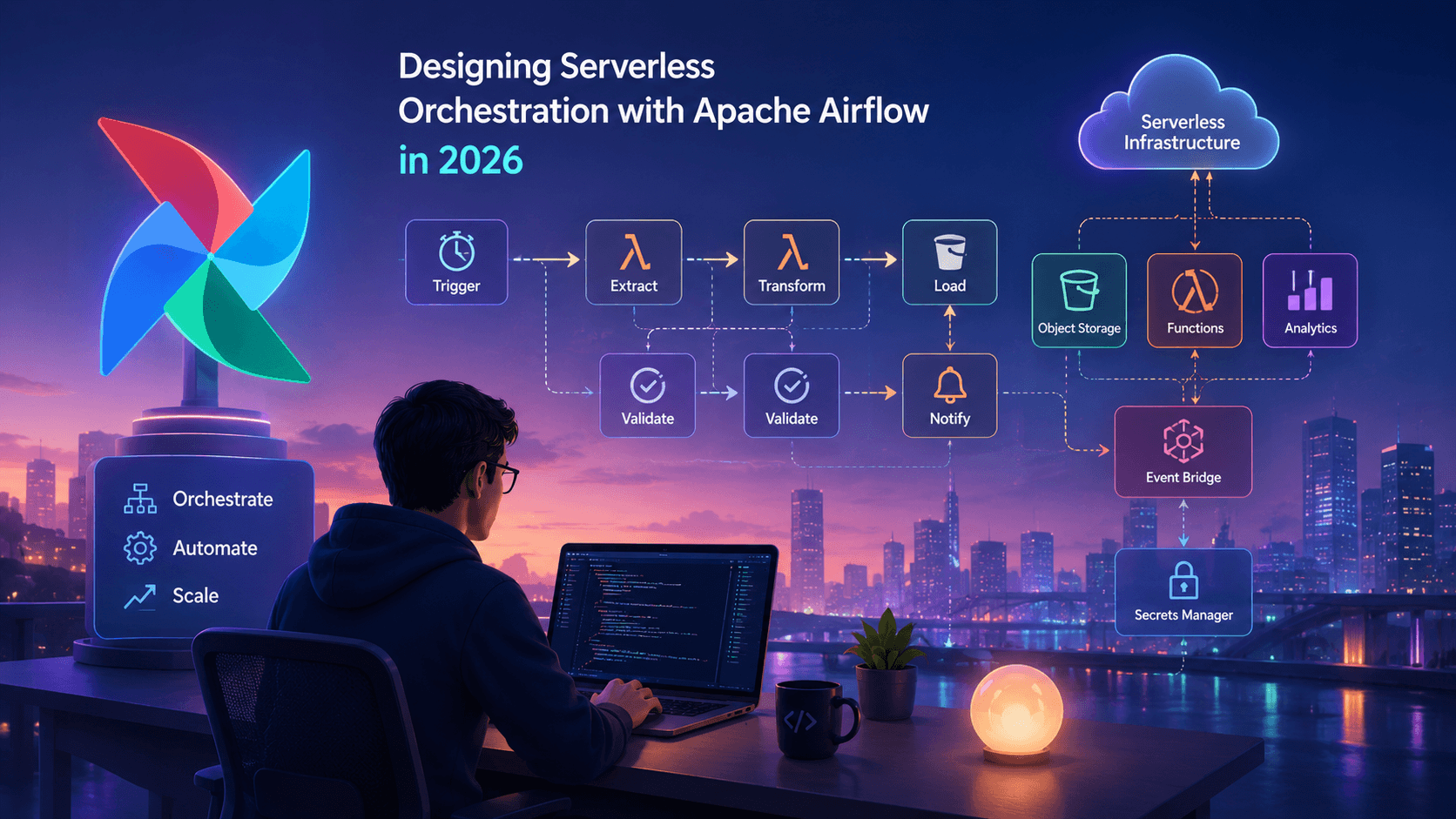 Designing Serverless Orchestration with Apache Airflow: in 2026 Case Study | Magnence Designing Serverless Orchestration with Apache Airflow: in 2026 Case Study | Copyright © Magnence