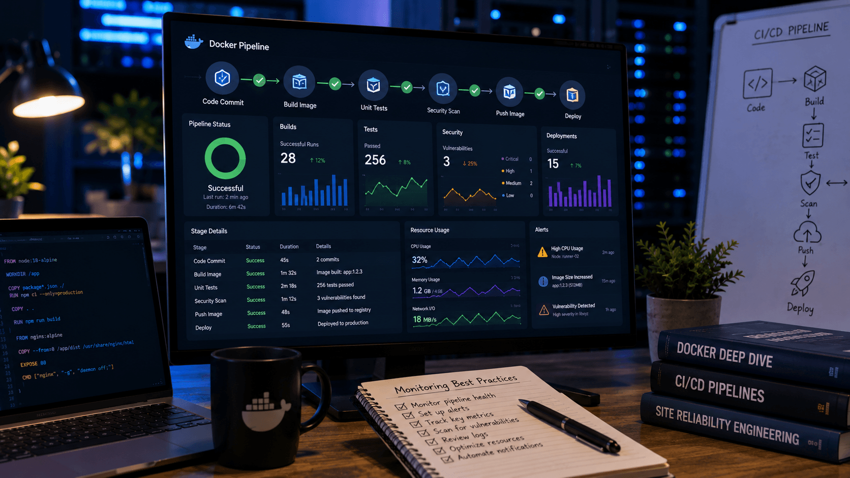 Monitoring Docker Pipelines Best Practices Case Study | Magnence Monitoring Docker Pipelines Best Practices Case Study | Copyright © Magnence