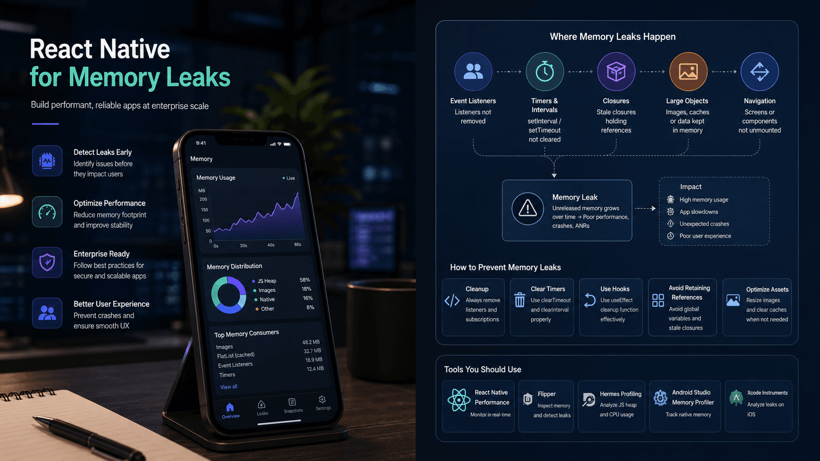 React Native for Memory Leaks: for Enterprise Case Study | Magnence React Native for Memory Leaks: for Enterprise Case Study | Copyright © Magnence