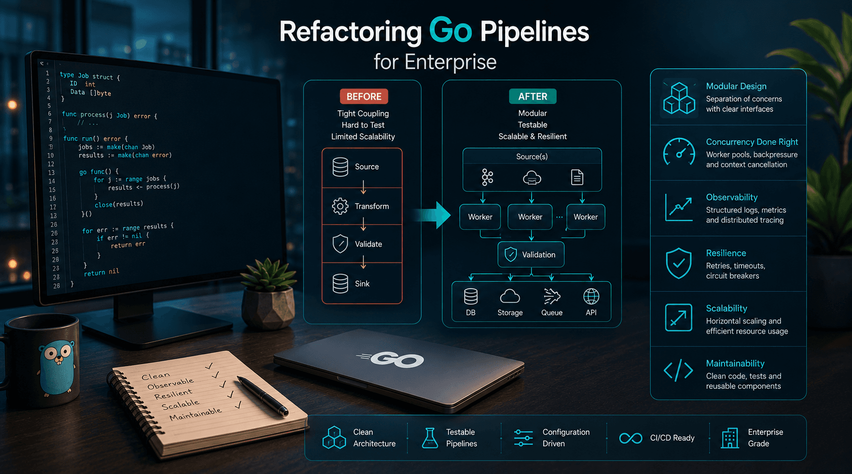 Refactoring Go Pipelines for Enterprise Case Study | Magnence Refactoring Go Pipelines for Enterprise Case Study | Copyright © Magnence