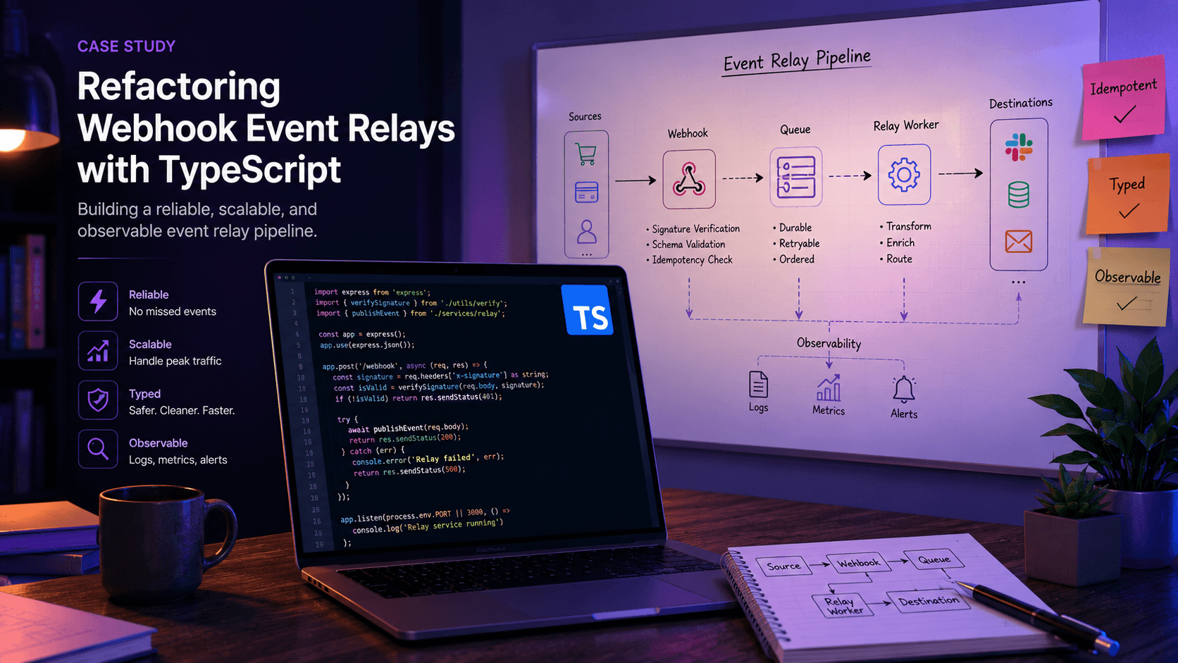 Refactoring Webhook Event Relays with TypeScript: Case Study Case Study | Magnence Refactoring Webhook Event Relays with TypeScript: Case Study Case Study | Copyright © Magnence