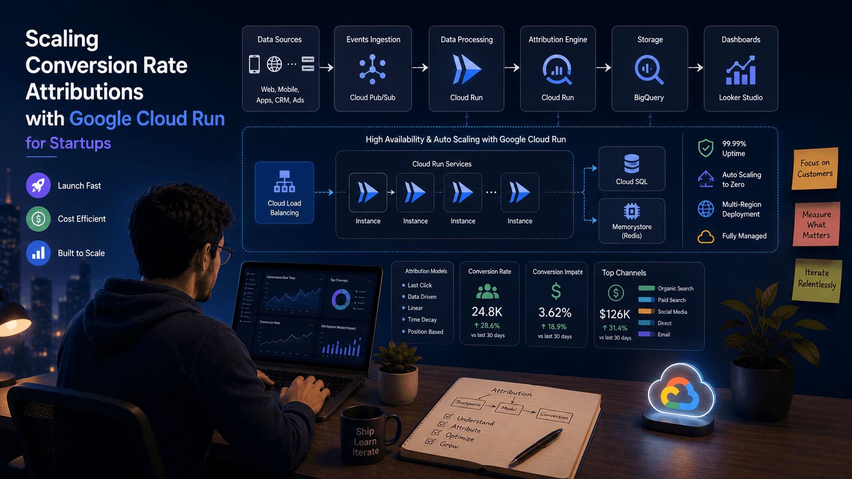 Scaling Conversion Rate Attributions with Google Cloud Run: for Startups Case Study | Magnence Scaling Conversion Rate Attributions with Google Cloud Run: for Startups Case Study | Copyright © Magnence