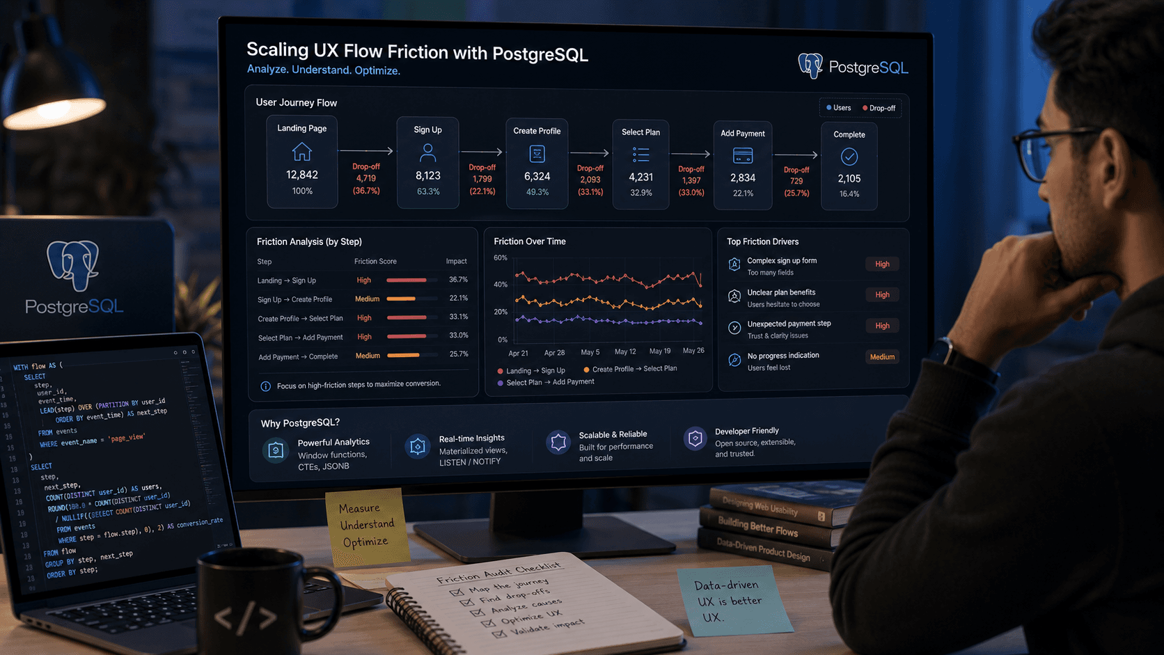 Scaling UX Flow Friction with PostgreSQL: A Complete Guide Case Study | Magnence Scaling UX Flow Friction with PostgreSQL: A Complete Guide Case Study | Copyright © Magnence