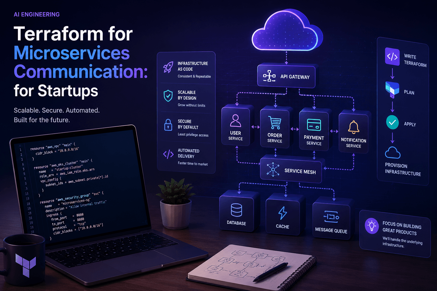 Terraform for Microservices Communication: for Startups Case Study | Magnence Terraform for Microservices Communication: for Startups Case Study | Copyright © Magnence