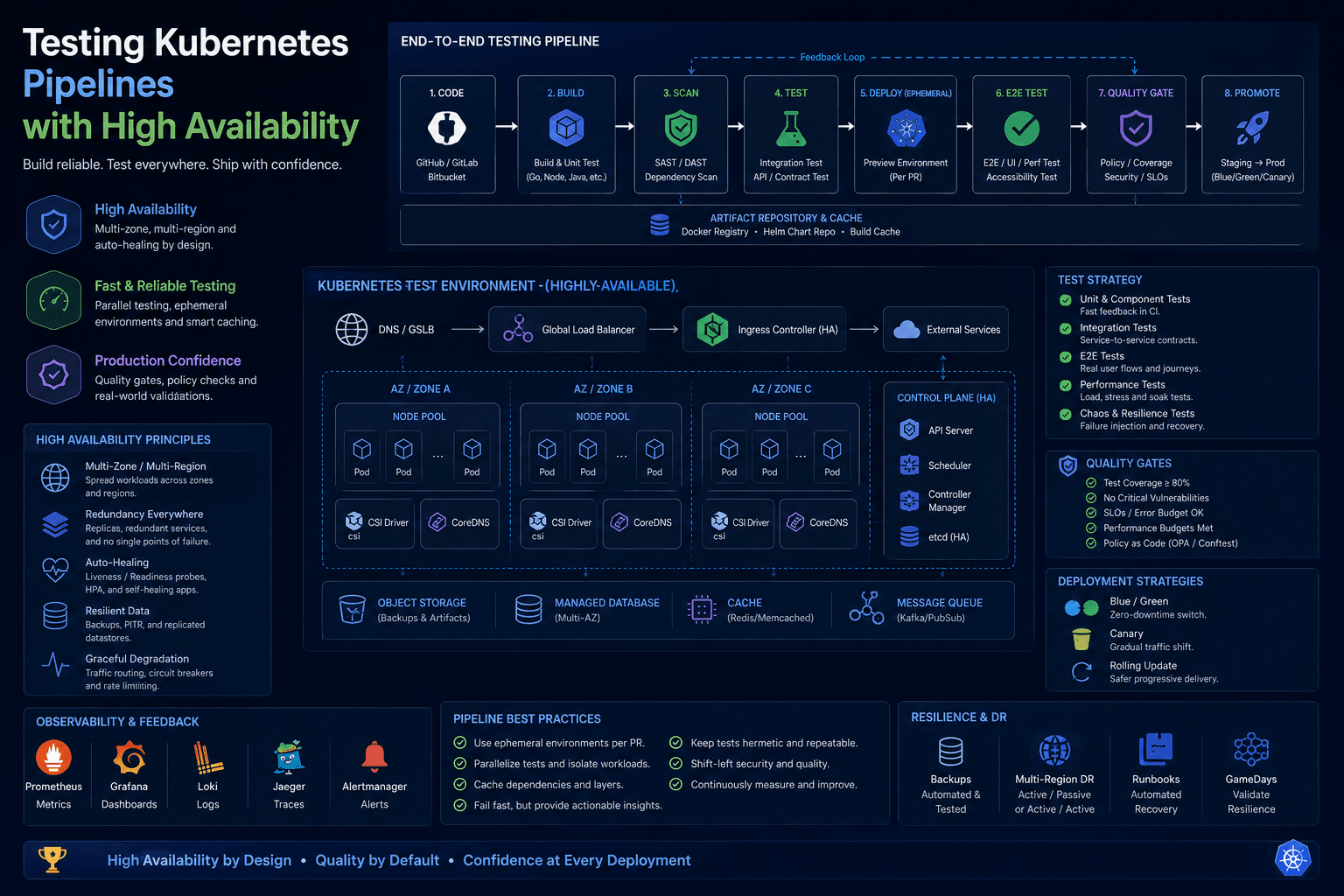 Testing Kubernetes Pipelines with High Availability Case Study | Magnence Testing Kubernetes Pipelines with High Availability Case Study | Copyright © Magnence